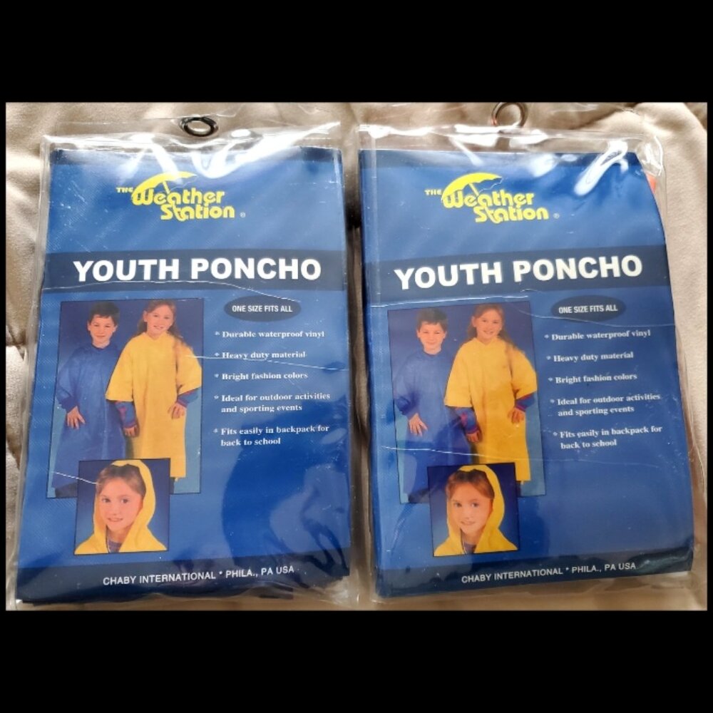 NWT Lot of Two Youth Ponchos (One Size Fits All)